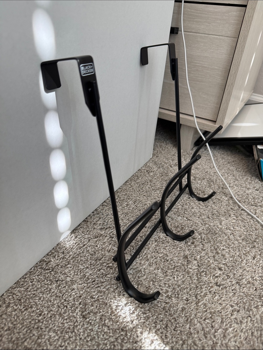 Black & Decker Matte Black 3-Hook Over-the-Door Organizer - Picture 2 of 4